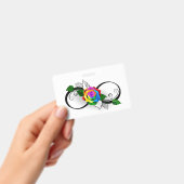 Infiniteitssymbool met regenboogRoos Badge (Handheld)