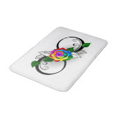 Infiniteitssymbool met regenboogRoos Badmat (Gekanteld)