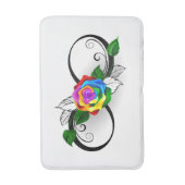 Infiniteitssymbool met regenboogRoos Badmat (Voorkant Verticaal)