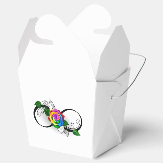 Infiniteitssymbool met regenboogRoos Bedankdoosjes (Geopend)