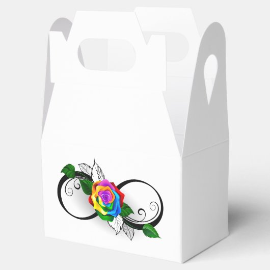 Infiniteitssymbool met regenboogRoos Bedankdoosjes (Geopend)