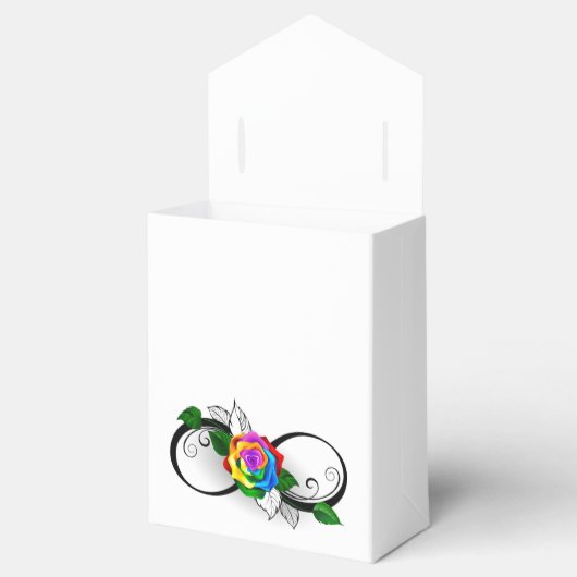 Infiniteitssymbool met regenboogRoos Bedankdoosjes (Geopend)