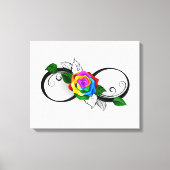 Infiniteitssymbool met regenboogRoos Canvas Afdruk (Voorkant)