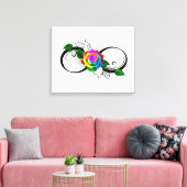 Infiniteitssymbool met regenboogRoos Canvas Afdruk (Insitu (Woonkamer))