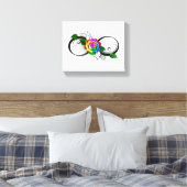 Infiniteitssymbool met regenboogRoos Canvas Afdruk (Insitu (Slaapkamer))