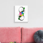Infiniteitssymbool met regenboogRoos Canvas Afdruk (Insitu (Woonkamer))