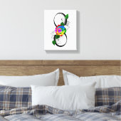 Infiniteitssymbool met regenboogRoos Canvas Afdruk (Insitu (Slaapkamer))