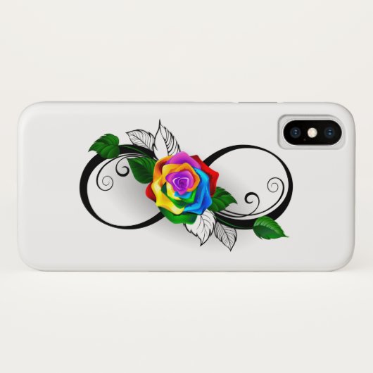 Infiniteitssymbool met regenboogRoos Case-Mate iPhone Case (Achterkant (horizontaal))