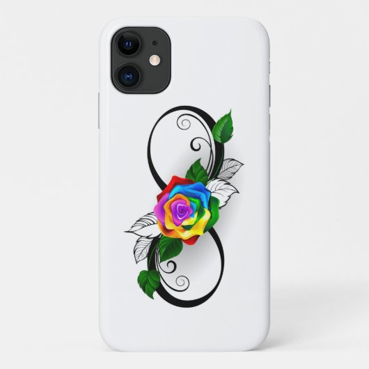 Infiniteitssymbool met regenboogRoos Case-Mate iPhone Case (Achterkant)