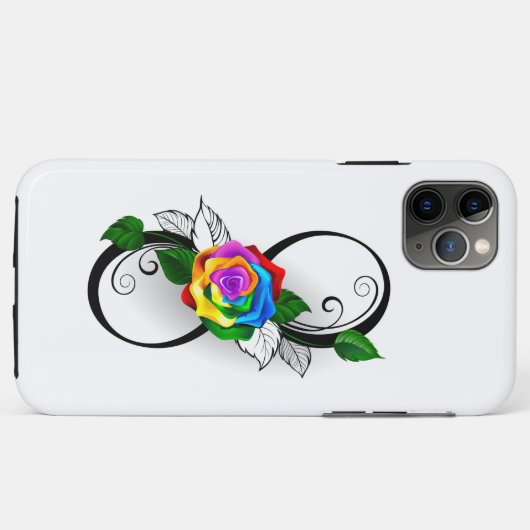 Infiniteitssymbool met regenboogRoos Case-Mate iPhone Case (Achterkant (horizontaal))