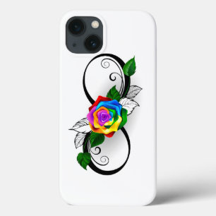 Infiniteitssymbool met regenboogRoos Case-Mate iPhone Case