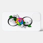 Infiniteitssymbool met regenboogRoos Case-Mate iPhone Case (Achterkant (horizontaal))
