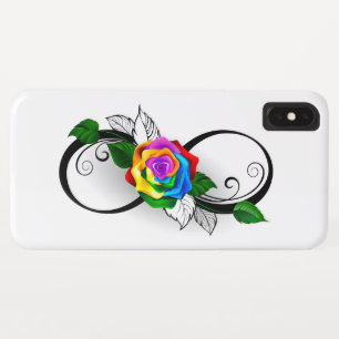 Infiniteitssymbool met regenboogRoos Case-Mate iPhone Case