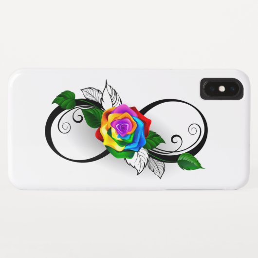 Infiniteitssymbool met regenboogRoos Case-Mate iPhone Case (Achterkant (horizontaal))