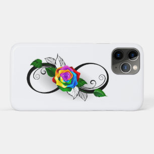 Infiniteitssymbool met regenboogRoos Case-Mate iPhone Case
