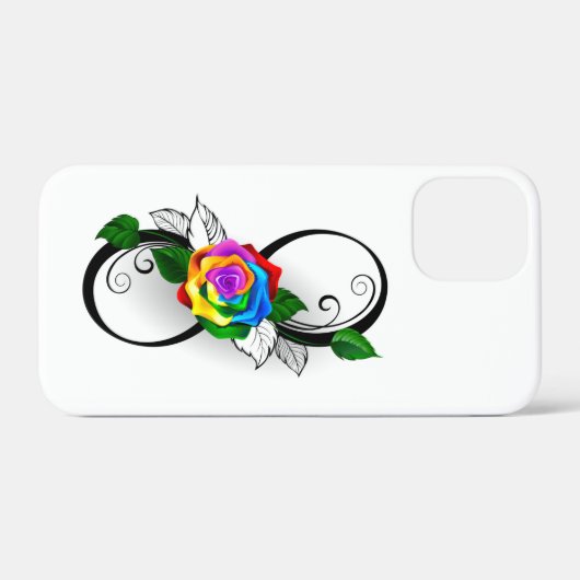 Infiniteitssymbool met regenboogRoos Case-Mate iPhone Case (Achterkant (horizontaal))