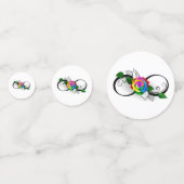 Infiniteitssymbool met regenboogRoos Confetti (Achterkanten)