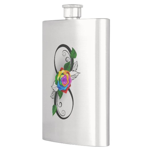 Infiniteitssymbool met regenboogRoos Flacon (Links)
