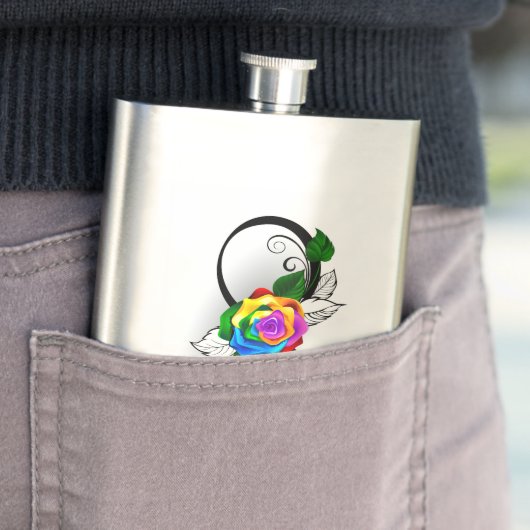 Infiniteitssymbool met regenboogRoos Flacon (Voorbeeld)