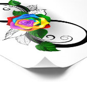 Infiniteitssymbool met regenboogRoos Foto Afdruk (Hoek)