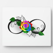 Infiniteitssymbool met regenboogRoos Fotoplaat (Voorkant)