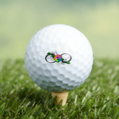 Infiniteitssymbool met regenboogRoos Golfballen (Insitu Shirt)