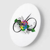 Infiniteitssymbool met regenboogRoos Grote Klok (Hoek)