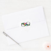 Infiniteitssymbool met regenboogRoos Hart Sticker (Envelop)