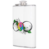 Infiniteitssymbool met regenboogRoos Heupfles (Links)