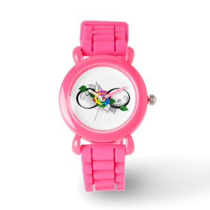 Infiniteitssymbool met regenboogRoos Horloge