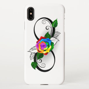 Infiniteitssymbool met regenboogRoos iPhone XS Max Hoesje