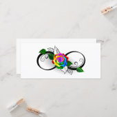 Infiniteitssymbool met regenboogRoos Kaart (Voorkant / Achterkant in situ)