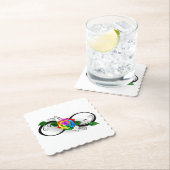 Infiniteitssymbool met regenboogRoos Kartonnen Onderzetters (Insitu)