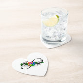 Infiniteitssymbool met regenboogRoos Kartonnen Onderzetters (Insitu)