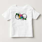 Infiniteitssymbool met regenboogRoos Kinder Shirts (Voorkant)