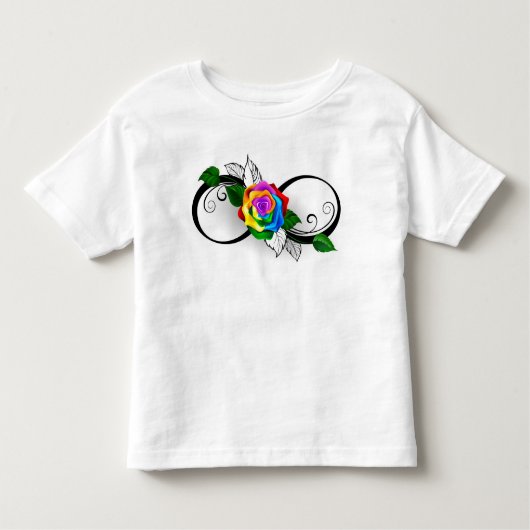 Infiniteitssymbool met regenboogRoos Kinder Shirts (Voorkant)