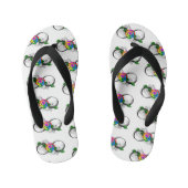 Infiniteitssymbool met regenboogRoos Kinder Teenslippers (Voetbed)