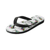 Infiniteitssymbool met regenboogRoos Kinder Teenslippers (Schuin)
