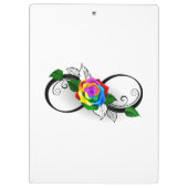 Infiniteitssymbool met regenboogRoos Klembord (Achterkant)