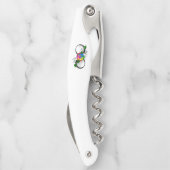 Infiniteitssymbool met regenboogRoos Kurkentrekker (Achterkant)