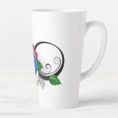 Infiniteitssymbool met regenboogRoos Latte Mok (Rechts)