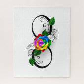 Infiniteitssymbool met regenboogRoos Legpuzzel (Verticaal)