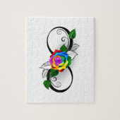 Infiniteitssymbool met regenboogRoos Legpuzzel (Verticaal)