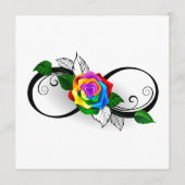 Infiniteitssymbool met regenboogRoos Menu (Voorkant)