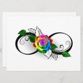 Infiniteitssymbool met regenboogRoos Menu (Voorkant / Achterkant)