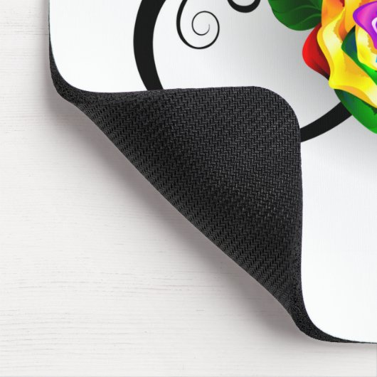 Infiniteitssymbool met regenboogRoos Muismat (Hoek)