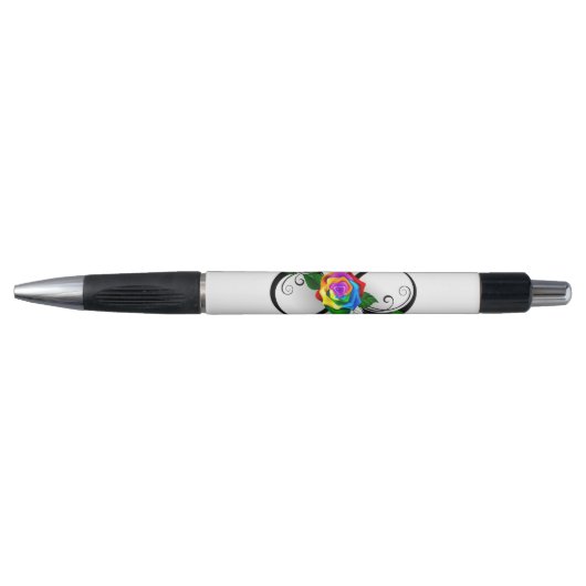 Infiniteitssymbool met regenboogRoos Pen (Voorkant)