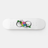 Infiniteitssymbool met regenboogRoos Persoonlijk Skateboard (Horizontaal)