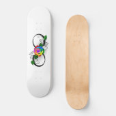Infiniteitssymbool met regenboogRoos Persoonlijk Skateboard (Voorkant)