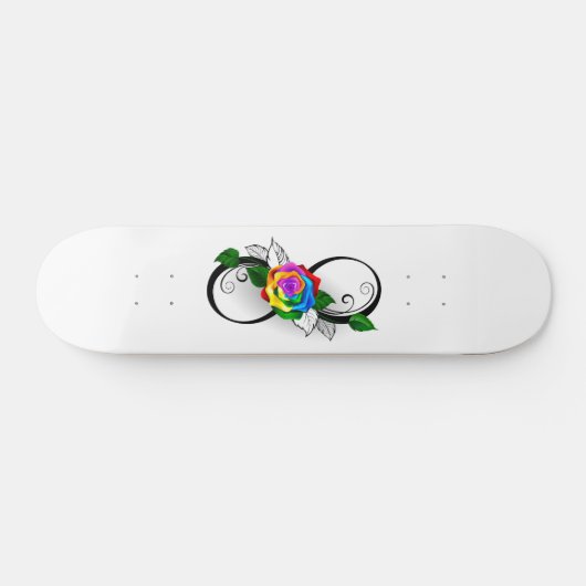 Infiniteitssymbool met regenboogRoos Persoonlijk Skateboard (Horizontaal)